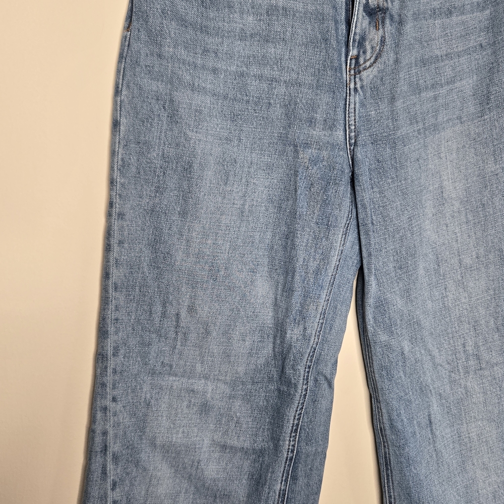 Pistola Ruby High Rise Wide Leg Jeans Light Wash Palazzo Denim - Picture 7 of 10